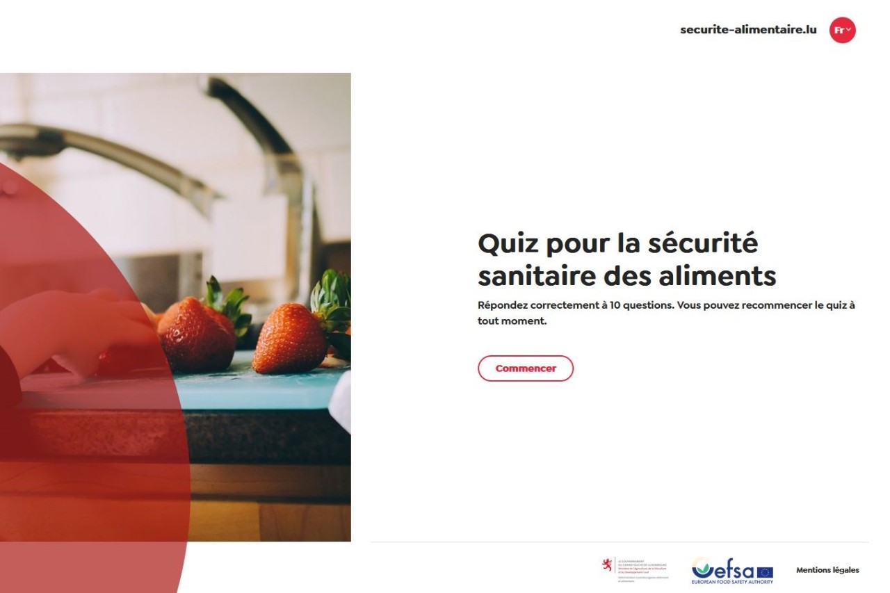 Quiz pour la sécurité sanitaire des aliments